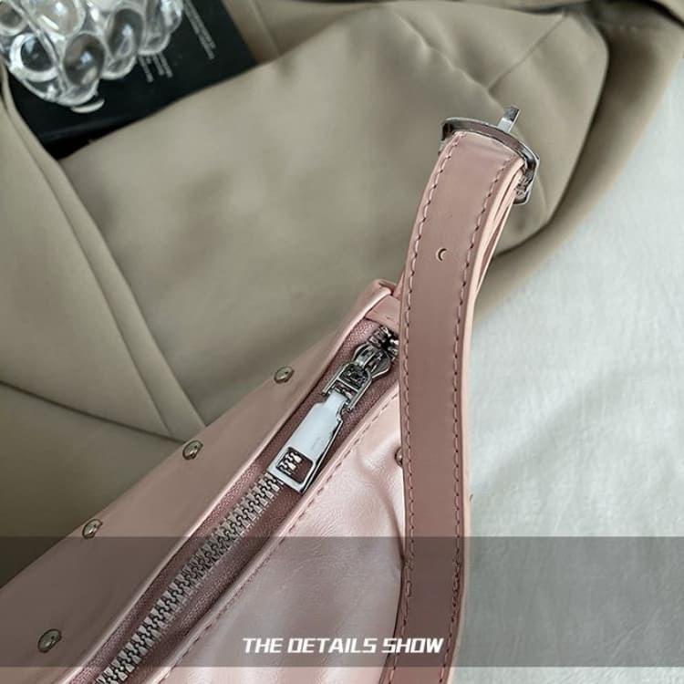 Patent Leather Rivet Underarm Bag One Shoulder Crossbody Women's Bag