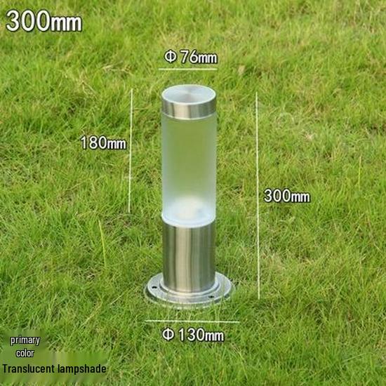Stainless Steel LED Garden Lights - Waterproof Outdoor Cylindrical Ground Lights for Villas and Courtyards.