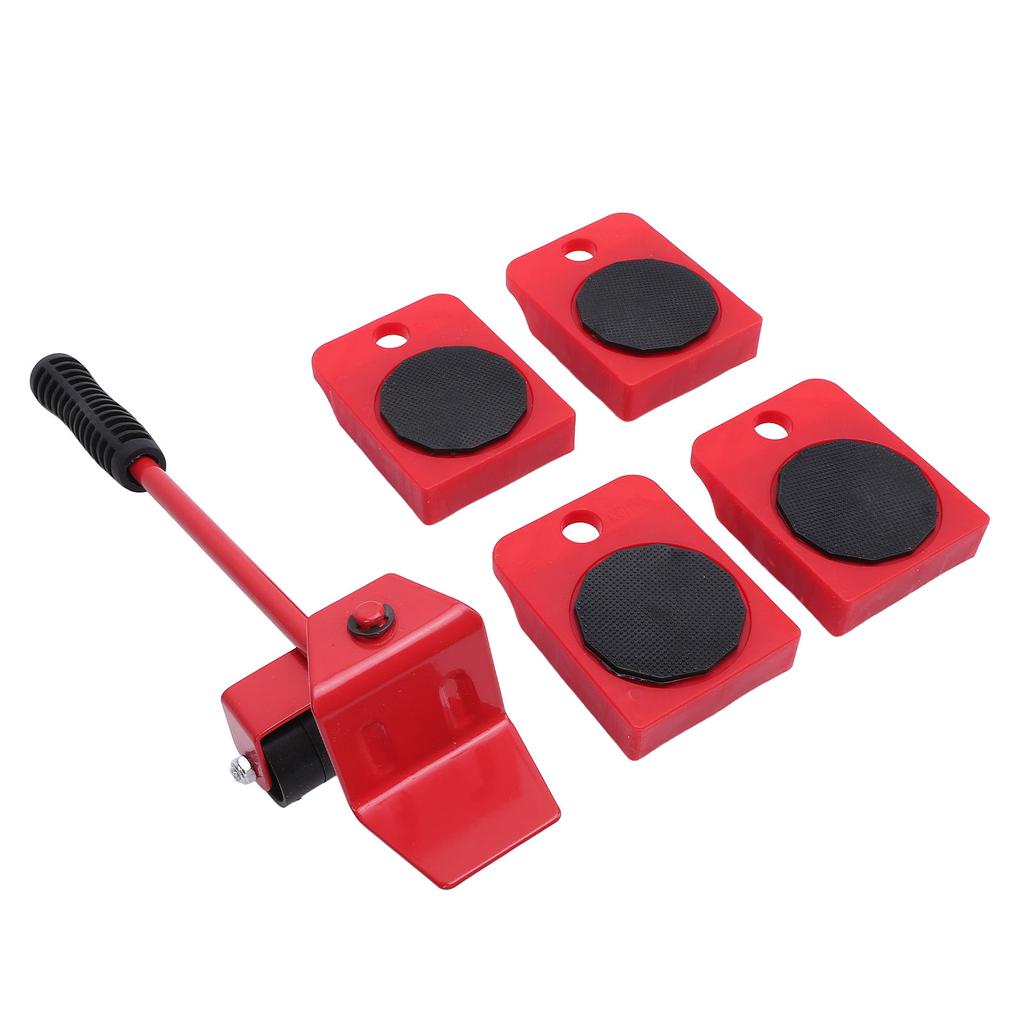 Möbelheber Umzugswerkzeugset mit höhenverstellbarer Stange und 4 Rollen Geräteheber Hebel