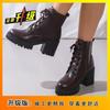 Breathable Explosive Fashion Single Boots Thick-soled Martin Boots Female British Style Student Versatile Short Boots 2025 Autumn and Winter New Mod