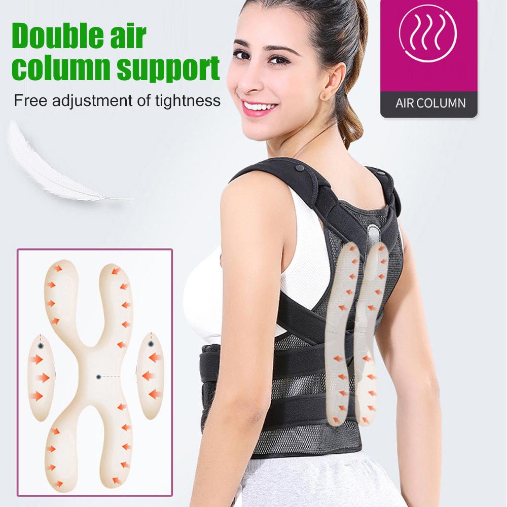 1Set Inflatable Back Brace Posture Corrector    Back Lumbar Adjustable Support Shoulder Posture Support for Back Pain Relief