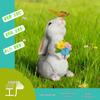 Cross-Border Resin Animal Garden Ornaments: Butterfly Bouquet Lamp & Rabbit Crafts