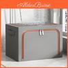 Foldable Storage Bin With Handles For Bedroom Organization And Clothes Closet Use
