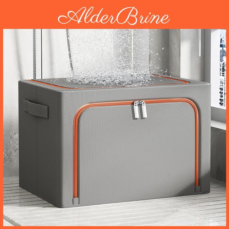 Foldable Storage Bin With Handles For Bedroom Organization And Clothes Closet Use