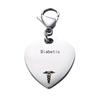 Unique Heart Shaped Id Pendant Keyring,Stainless Steel Custom Engraved Alert Alert Keychain
