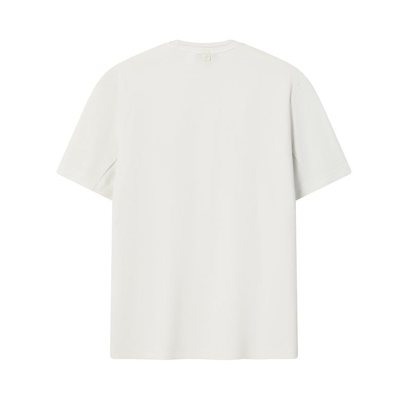 FILA Blue Simple Solid Comfortable Versatile Classic Casual Round Neck Short Sleeve T-Shirt Men T-Shirts Sand-Gray F11M622118FGY