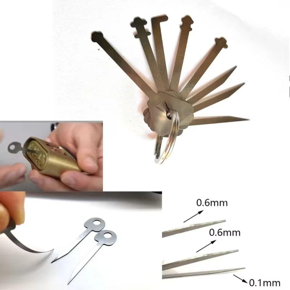 Chei Maestru din Oțel Inoxidabil Lock Robust Instalare Cârlig Cheie Schelet Lock Warded Pick Durabil Rezistent la Rugină Set Chei Deschidere Uși