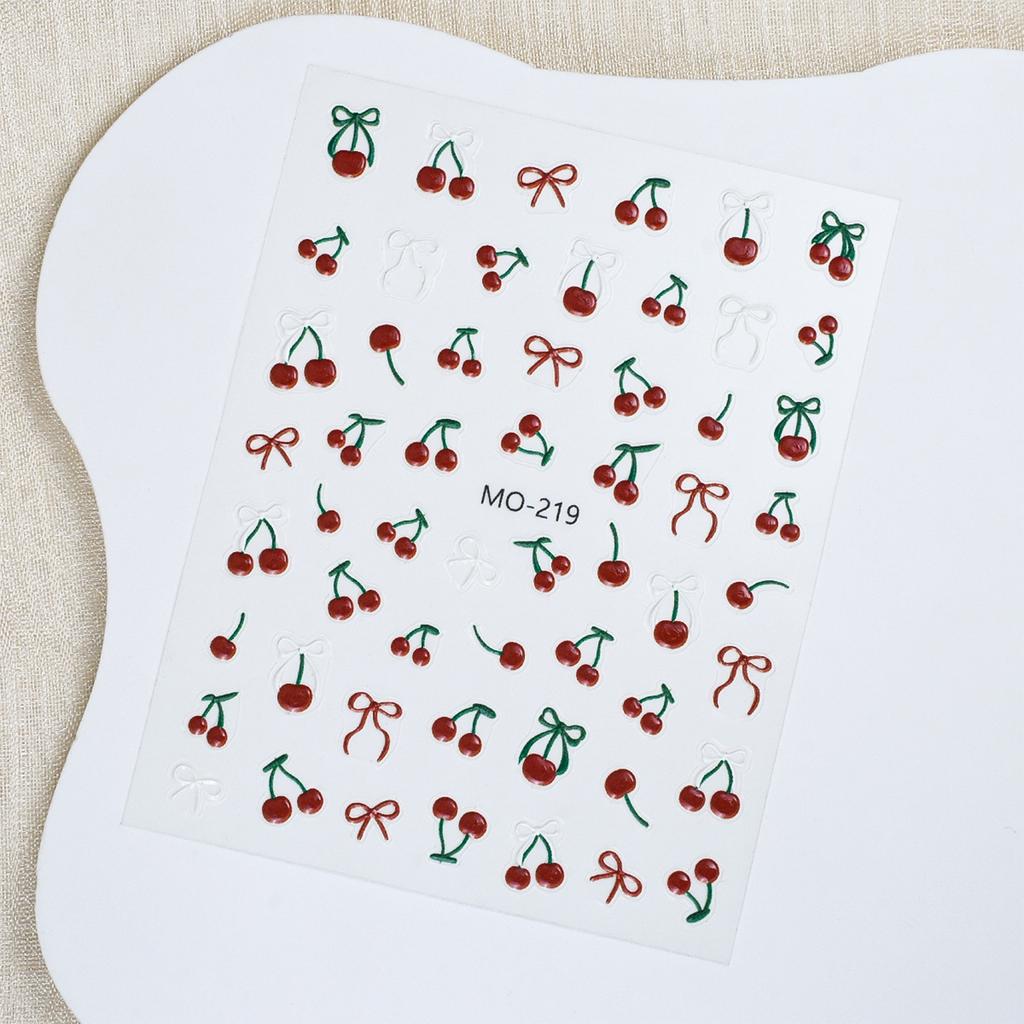 Colorful 3D Fruit Nail Decals Nails Art Decoration Cute Designs for Manicuring and DIY Nails Easy To Apply and Remove