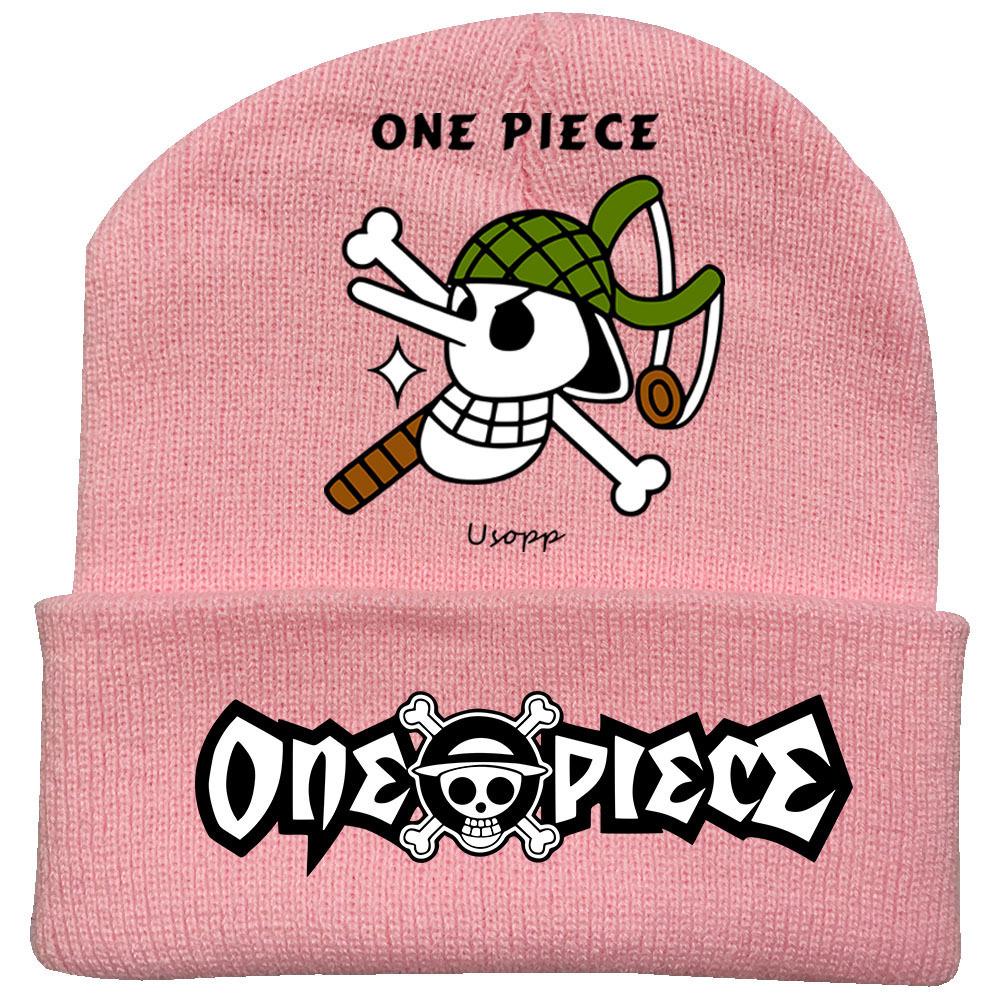 One Piece Anime Knit Hat: Warm Velvet Lined, Rolled Brim, Adult Outdoor Beanie