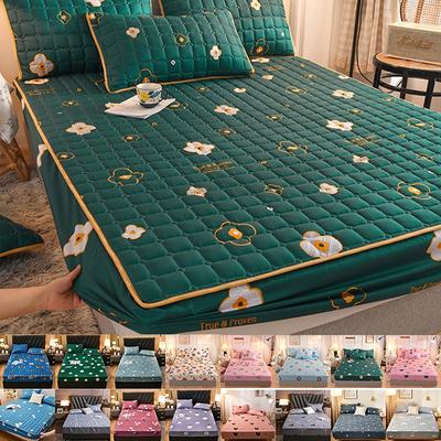Fashion Bedding Set White Green Double Bed Linens Nordic Duvet Cover Pillowcase Queen Size Flat Sheet Classic Grid Kids Winter