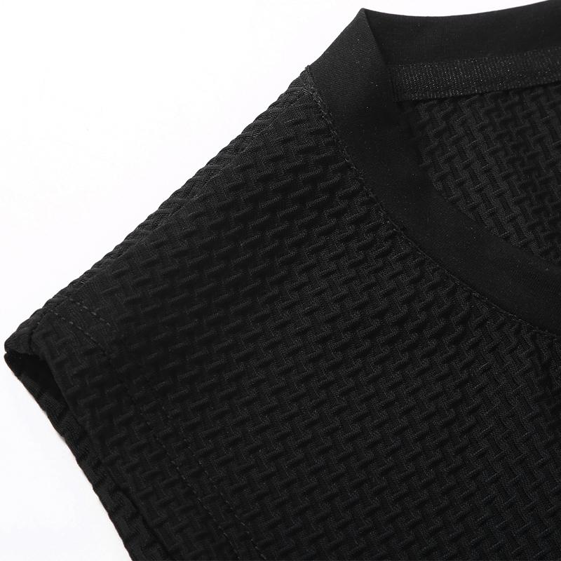 Plussstørrelse 5XL-11XL Oversized Ermeløs T-skjorte for Menn Sommer Topper Casual T-skjorte Sommerklær