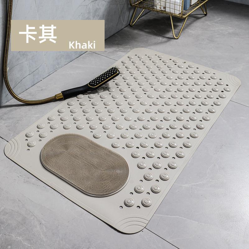 Solid Color Non-Slip PVC Bath Mat Massage Feature Waterproof Toilet Floor Mat with Eco-Friendly Hair Generation for Hotels