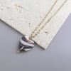 Delicate Glass Pendant Charm Choker Necklace Elegant Collar Chain Fashionable Neckwear Gift Jewelry for Girls Lady