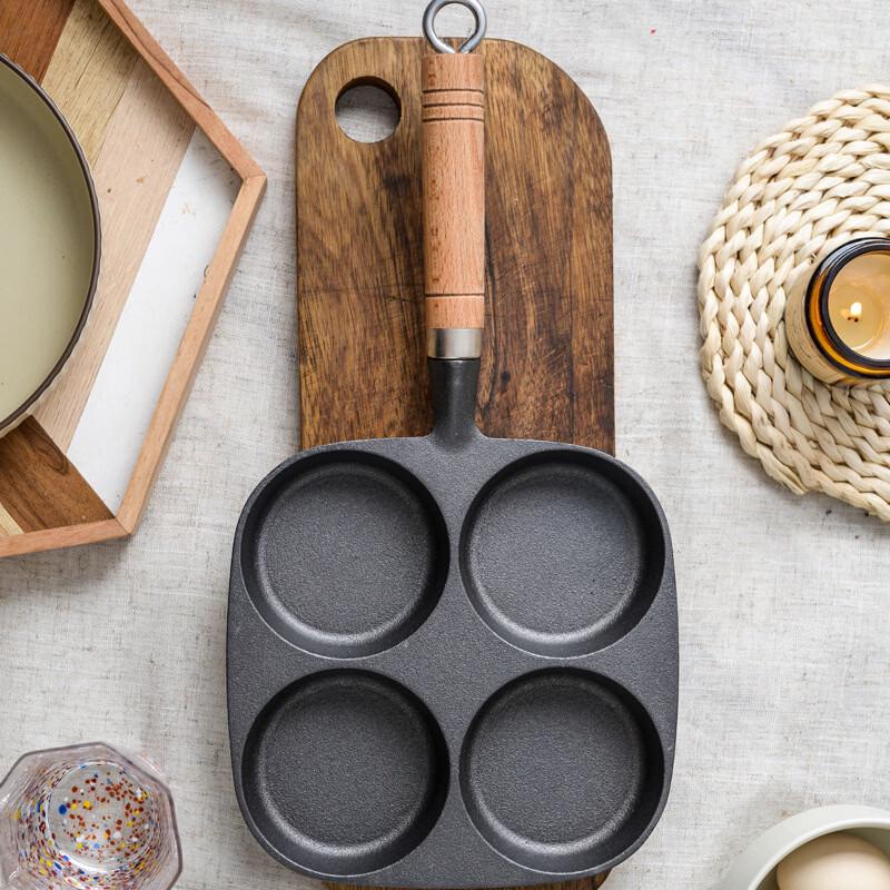 ZISIZ Cast Iron Egg Frying Pan Set