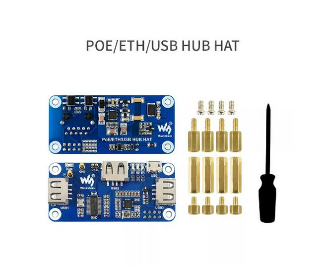 Raspberry Pi Zero Multi-functional Expansion Board with POE Ethernet and 3-Port USB 2.0 Hub