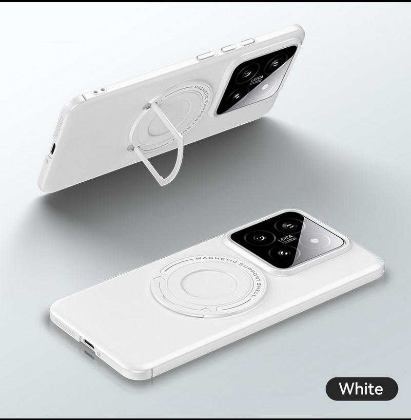Metall Starke Magnetische Absorption Hülle Für Xiaomi 14 Pro Xiaomi14 Mi 14 Pro Matt Auto Halter Schutzhülle