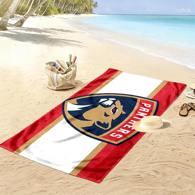 Florida Panthers Print Beach Towel, Large Soft Quick Dry Towel for Beach Camping Swimming