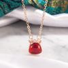 2026 Zodiac Imitation Red Agate Horse Necklace - Chic Women's Wealth-Attracting Clavicle Jewelry Gift
