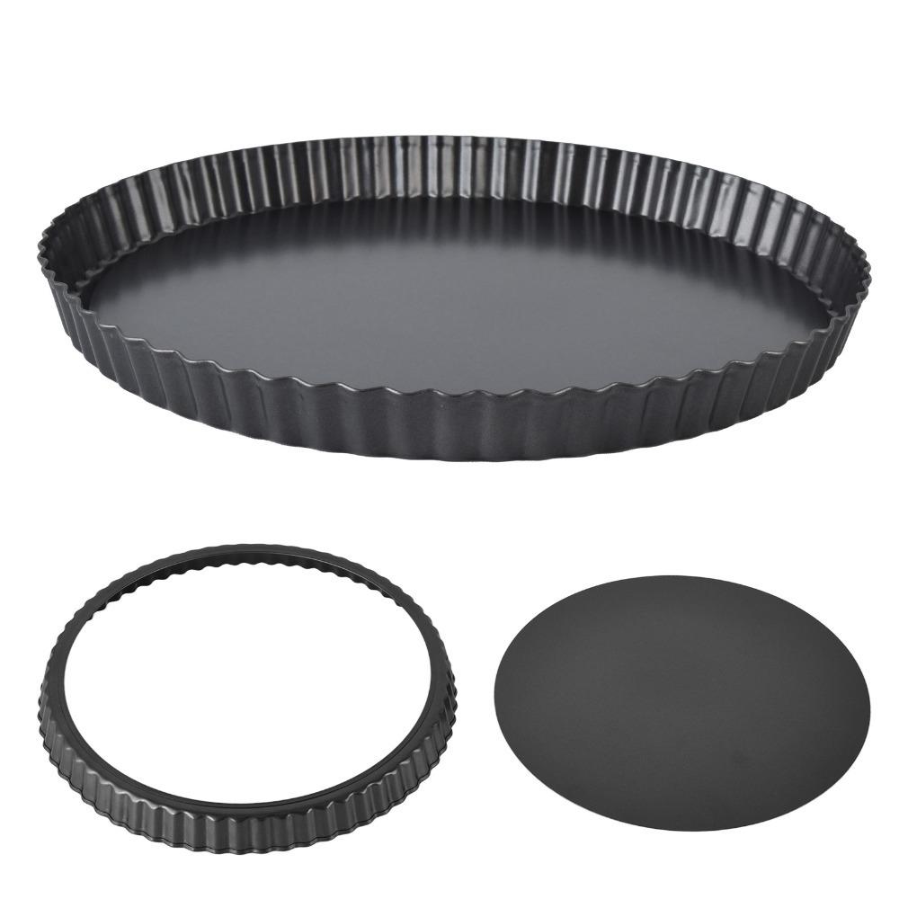 Removable Bottom Quiche Pan Carbon Steel Pie Pan Durable Tart Pan Easter Pie