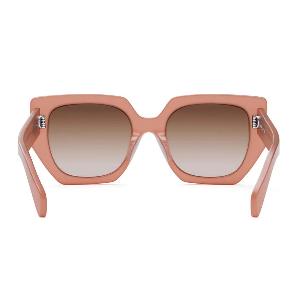 Celine Side Logo Decorated Acetate Irregular Shape Sunglasses Unisex sunglasses Pink CL40239F-74F