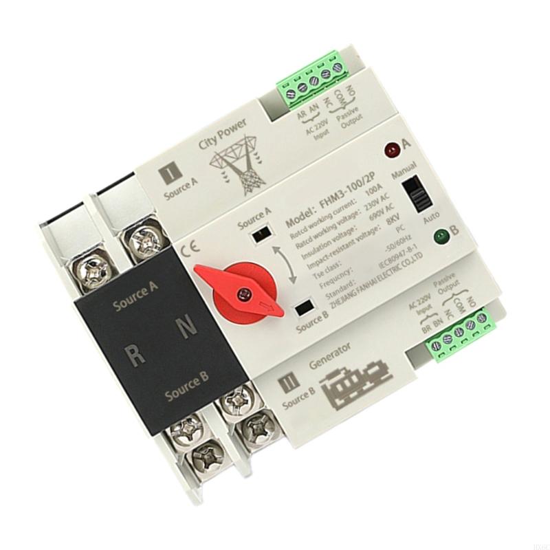 2P 100A Automatic Transfer Switches Voltage 220v Emergency Power Backup Automatic For Smart Home Emergency