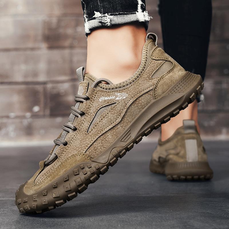Autumn Genuine Leather Non-Slip Wear-Resistant Men's Portable Outdoor Comfort and Casual Spring New Fashionable Sports Shoes
