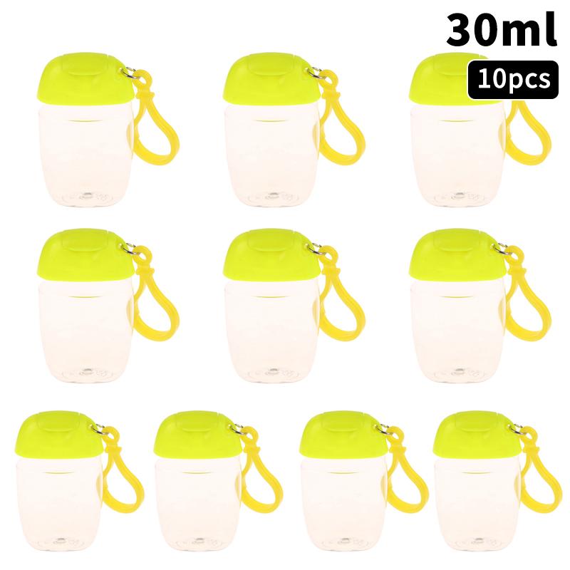10 Pcs 30Ml Mini Soap Dispenser Container Diy Portable Refillable Bottles With Hook Hand Sanitizer Cosmetics Container Outdoor