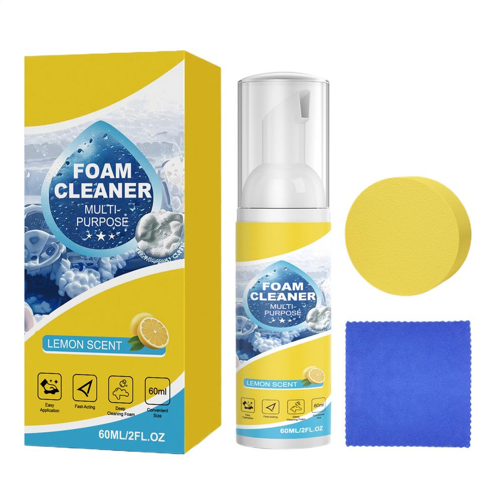 60ml Foam Cleaner For Car Multi-Purpose Powerful Agent Car Fabric Cleaner For Vehicle Couch Furniture Home Kitchen Bathroom