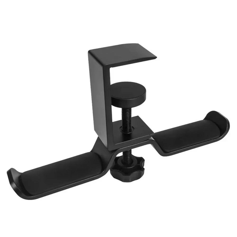Aluminum Zinc Zinc Alloy Earphone Bracket Hanger Double Hook Headset Rack Holder  For Under Desk