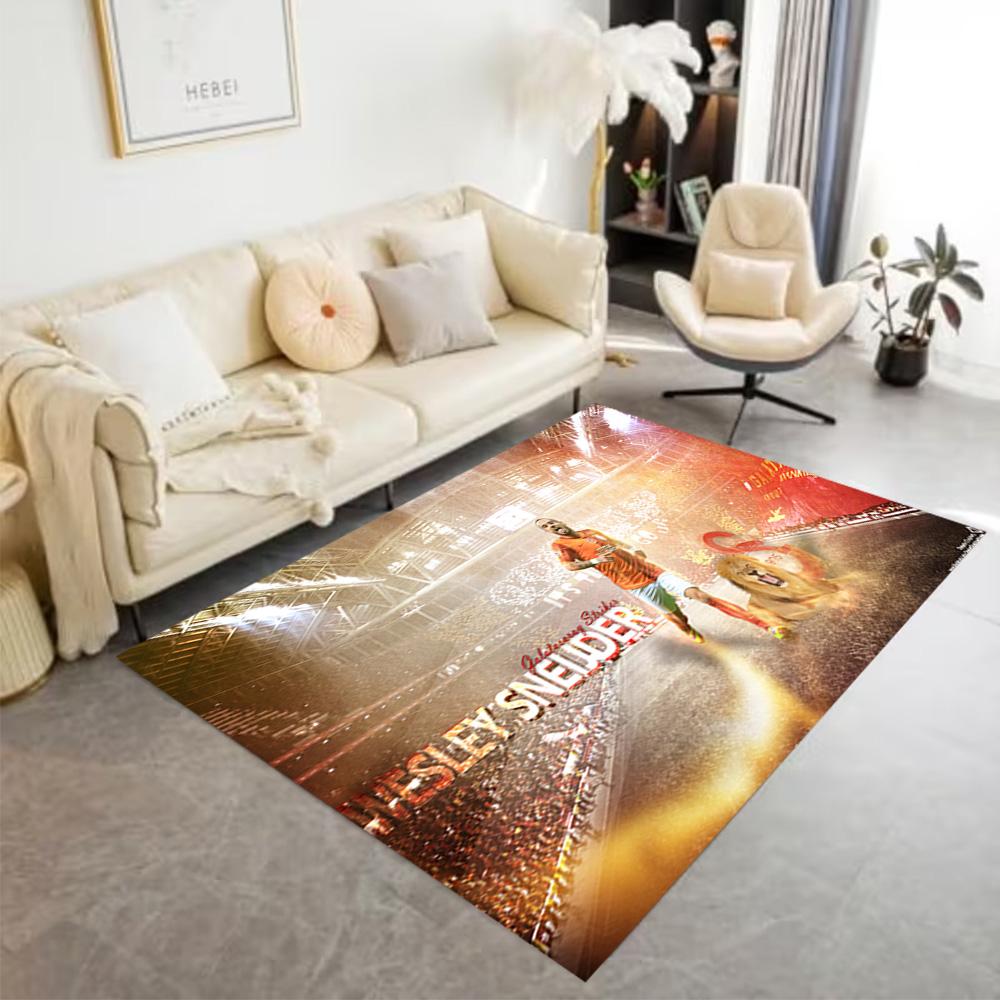 Barcelona's Messi Action Area Rug Design for Game Room Kitchen Dormitory Foyer Anti-slip Rug Decorate Offices Perfect Gift for Friends & Family
