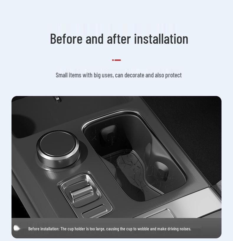 Chery iCAR 26 V27 Center Console Silicone Cup Holder Pad - Anti-slip Car Accessory