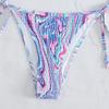 European And American Sexy Split Two-Piece Swimsuit Colored Halter Bikini Triangle Cup Random Print Woman
