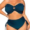 Large Size Swimsuit For Women 2-piece Set, Removable Shoulder Straps, Sexy Split Women's Bikini, Vacation Swimsuit