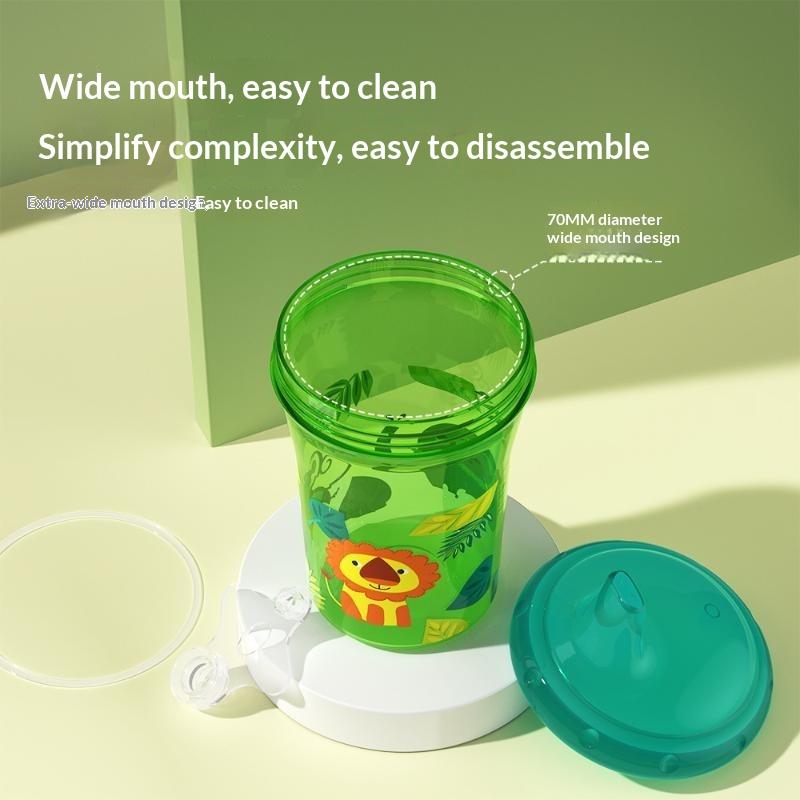 Baby Sippy Cup 260Ml 330Ml Animal Printed Duckbill Water Bottle Leakproof Toddler Drinking Cup For Daily Outdoor Use