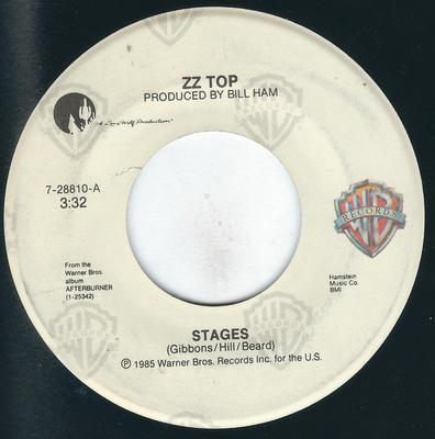 7palcová deska ZZ TOP - Stages / Can't Stop Rockin' 728810 Warner Bros. Re 1985 US Rock Použité