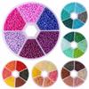 2mm Glass Seed Beads Kit Bracelet Making Kit Small Beads Assortment Colors Craft Loose Beads for Jewelry Making DIY Art Crafts