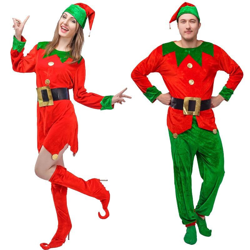 Men's Christmas suit Women's Christmas dress, couple's Christmas cosplay masquerade costume