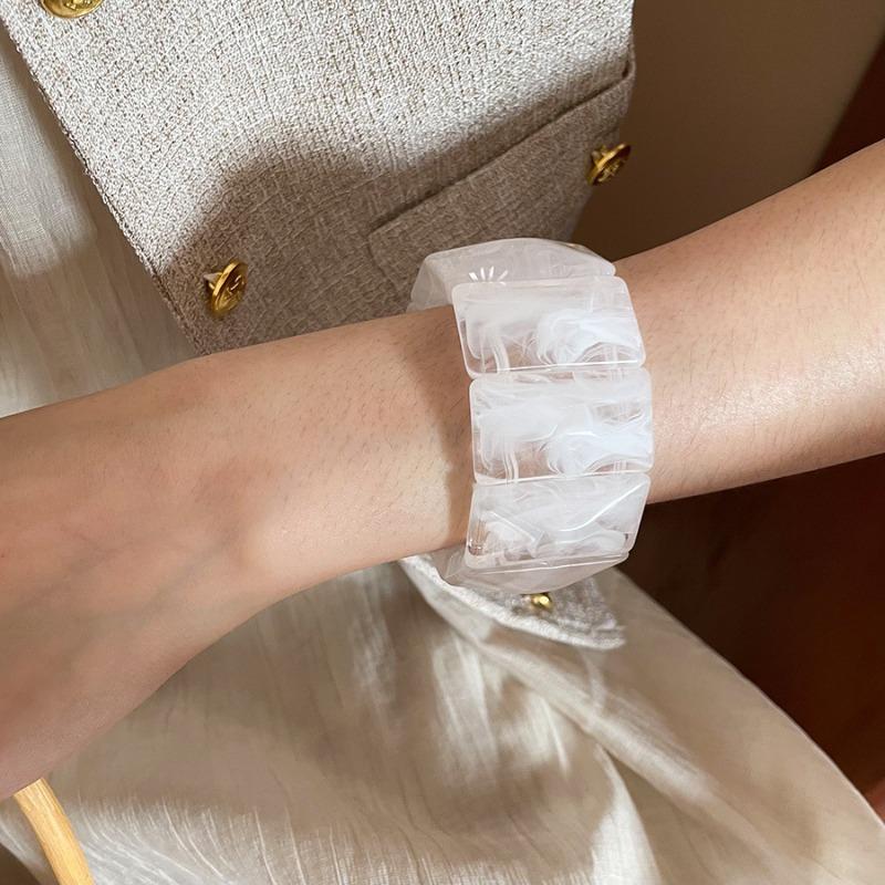 Acrylic smudged color elastic bracelet Mori simple small fresh bracelet light luxury high-end temperament jewelry women