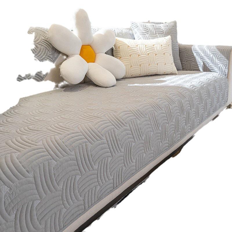 Sofa Cushion for All Seasons, Fabric Living Room, Non-slip, Simple, Modern, Light Luxury Style Cover, Thickened Cover