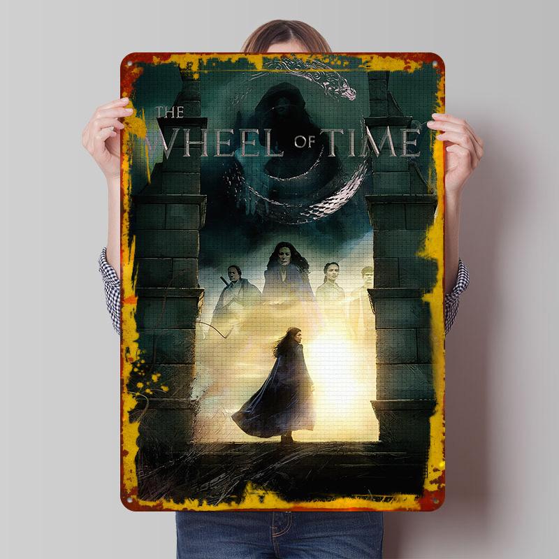 

The Wheel of Time Tinplate Poster Customized Wall Art Vintage Retro Metal Signs for Aesthetic Decoration Room Office Decor Home 7.9x11.8In(20x30cm)