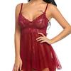 European & American Sheer Lace Lingerie Nightgown
