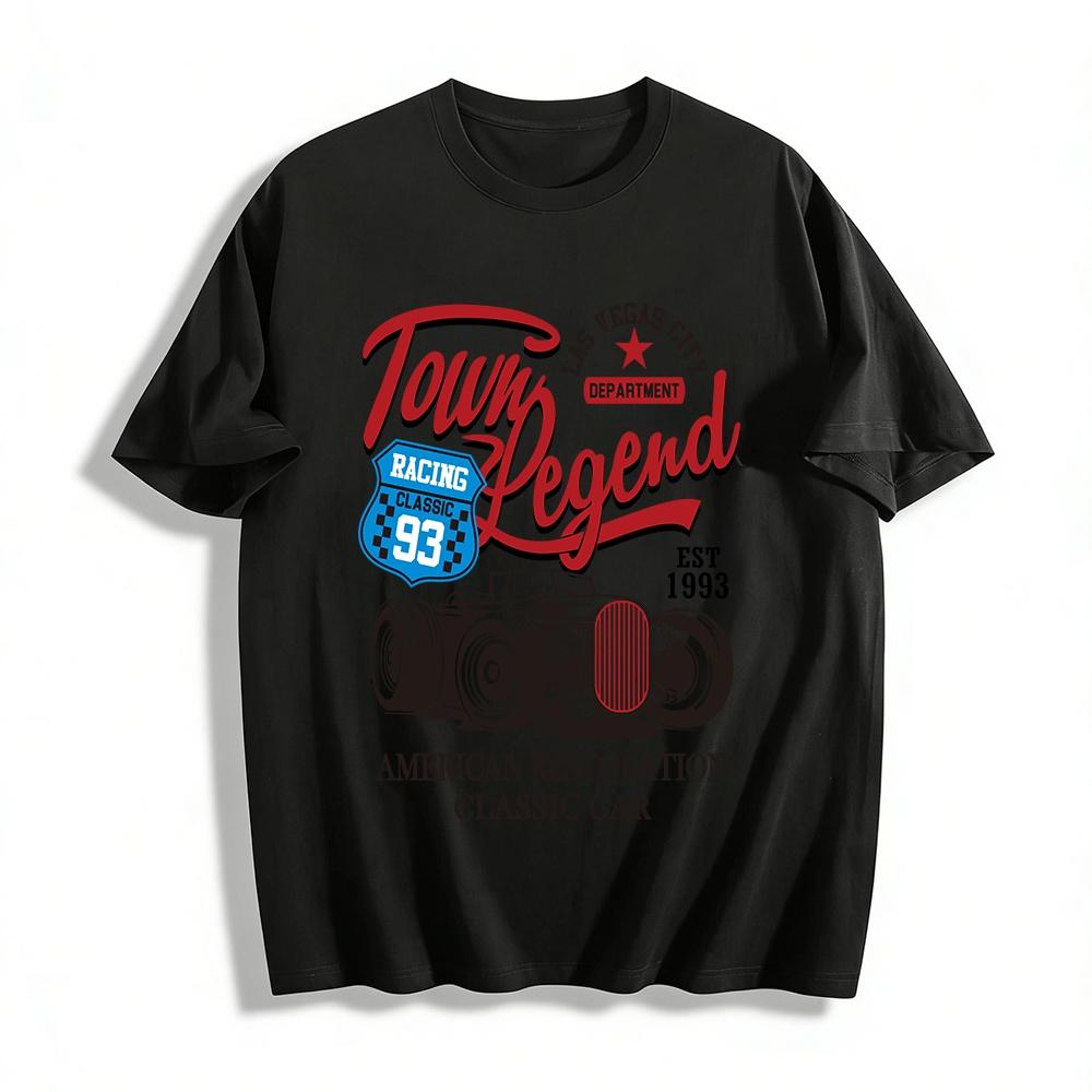 Las Vegas Town Legend Racing Classic 93 American Retro Car Tee Pure cotton T-shirt XXS