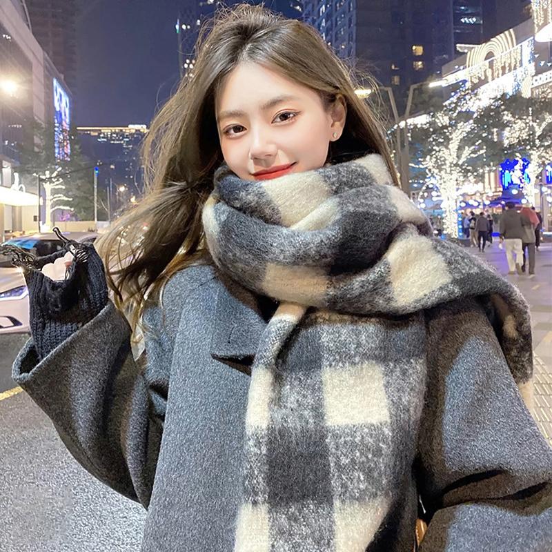 Thickened Warm Women'S Scarf Winter Multifunctional Shawl Soft And Comfortab