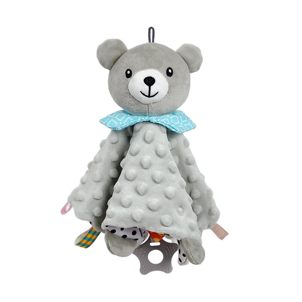 Cute Cartoon Animal Plush Baby Soothing Towel with Toy - CPC CE EN Certified