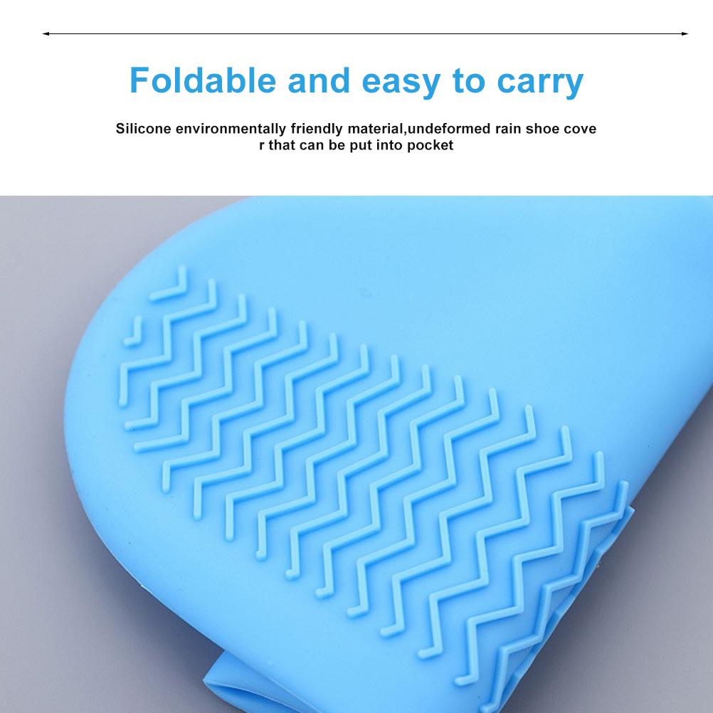 Unisex Silicone Shoe Protector Thick Non Slip Rain Boot Cover Foldable Galoshes for Rain Snow and Fishing Hiking