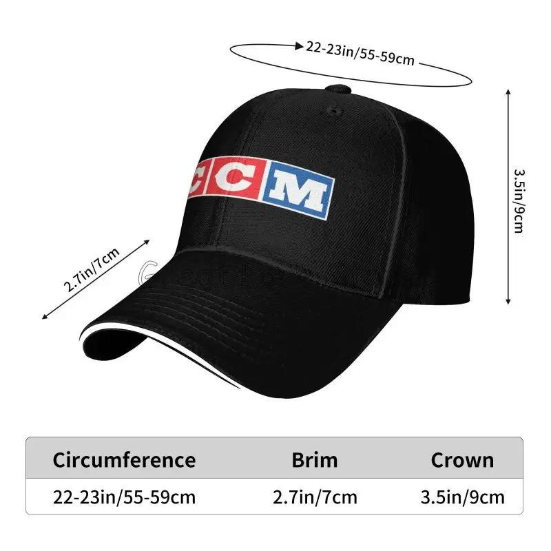 CCM Retro Eishockey Logo Druck Sandwich Baseballkappe Dad Hat Golfhut Outdoor Strand Reise Sonnenschutz Hüte für Damen Unisex