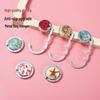 Portable Folding Handbag Hook with Epoxy Logo Sticker