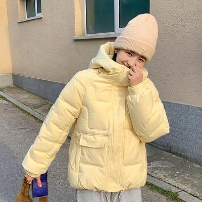 Autumn and Winter New Bread Coat Padded Loose Fashion Hooded Tooling Wind Short Cotton-padded Jacket.