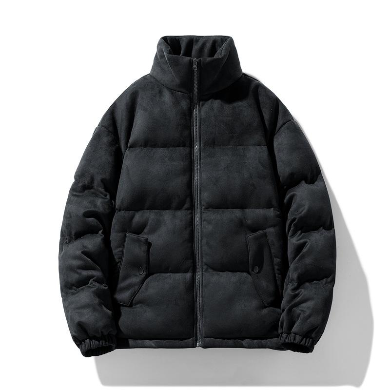 Winter neue Herren Baumwolle gefütterte Jacke hochwertige Mode alles Stehkragen Wildleder Baumwolle gefütterte Jacke