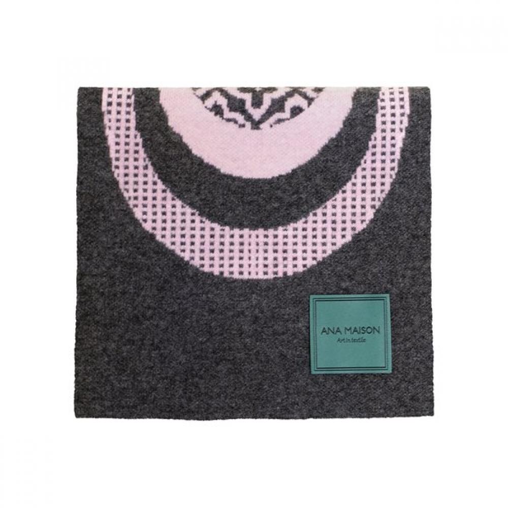 Ana Maison Cashmere Jacquard Scarf Pink Km Spacefora Pink